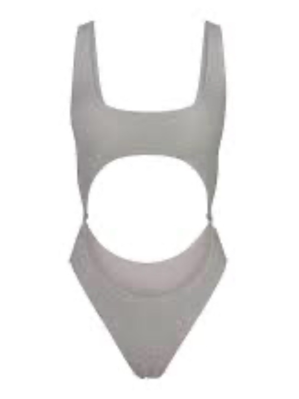 NWT SKIMS Womans Monokini Swimsuit in Silver Sparkle